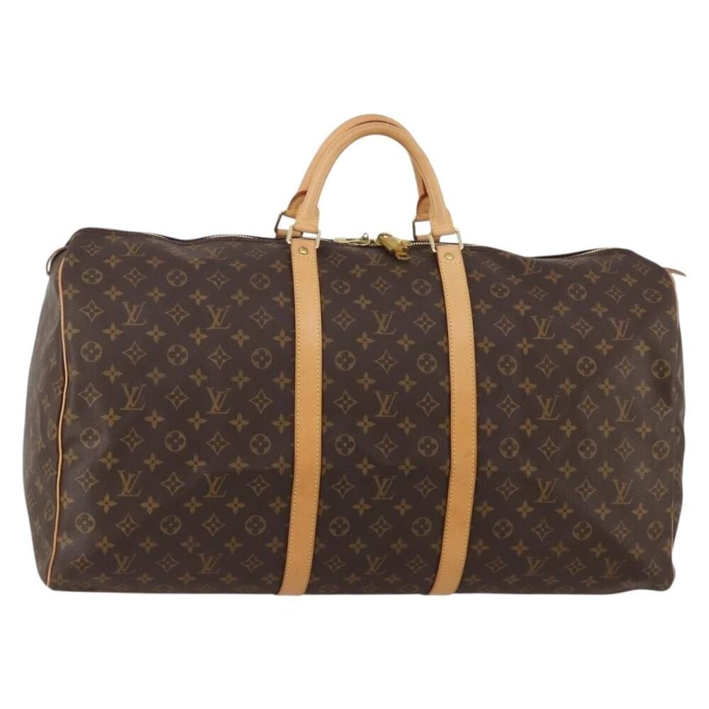 Louis Vuitton Monogram Keepall 60 Boston Bag Brown